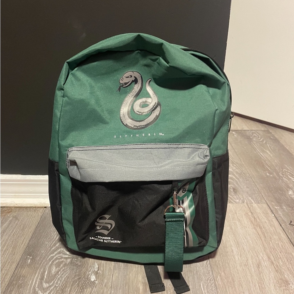 Green Classic Backpack with Logo Design
